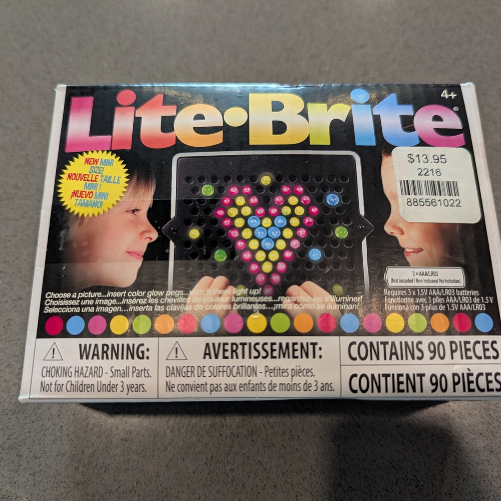 Lite-Brite Toy Set with Colorful Pegs